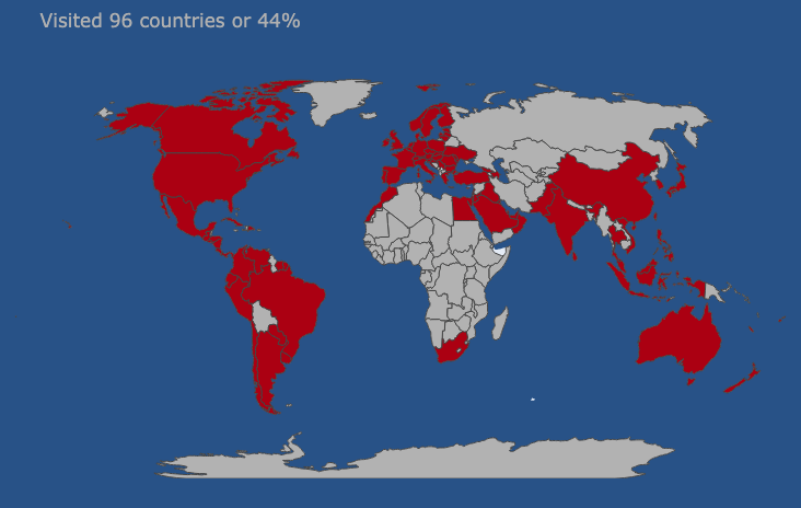 Mapa dos países visitados media 1