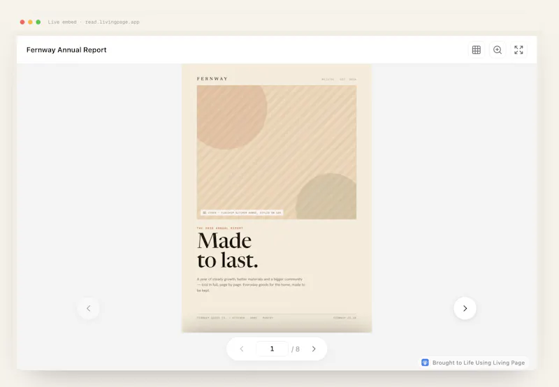 Living Page screenshot 4