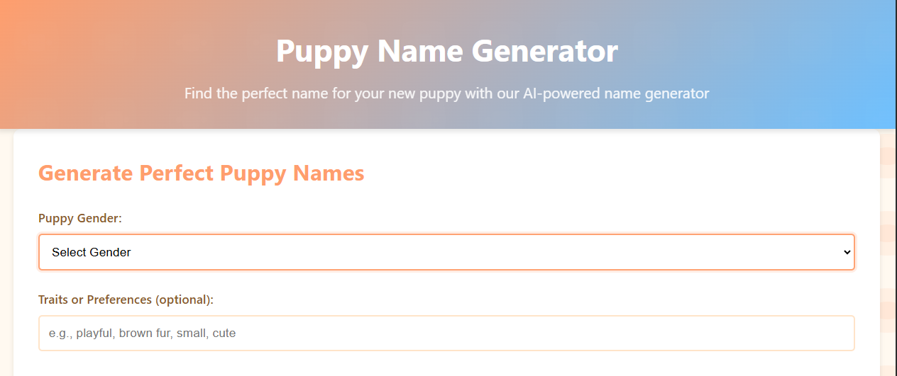 Puppy Name Generator