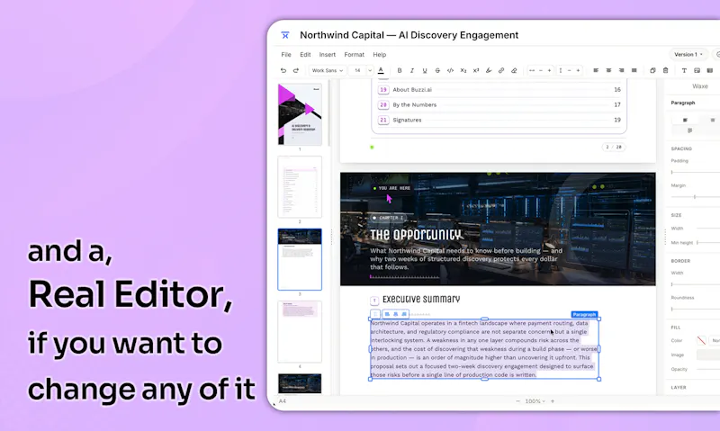 waxTable AI Document Workspace screenshot 4