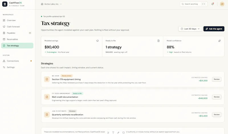 Cashflow OS AI CFO screenshot 3