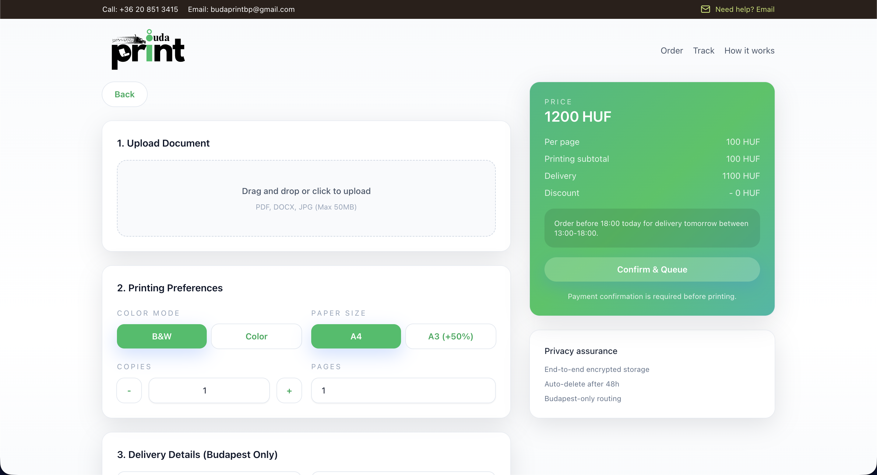 BudaPrint - Screenshot 4 showing product features and functionality