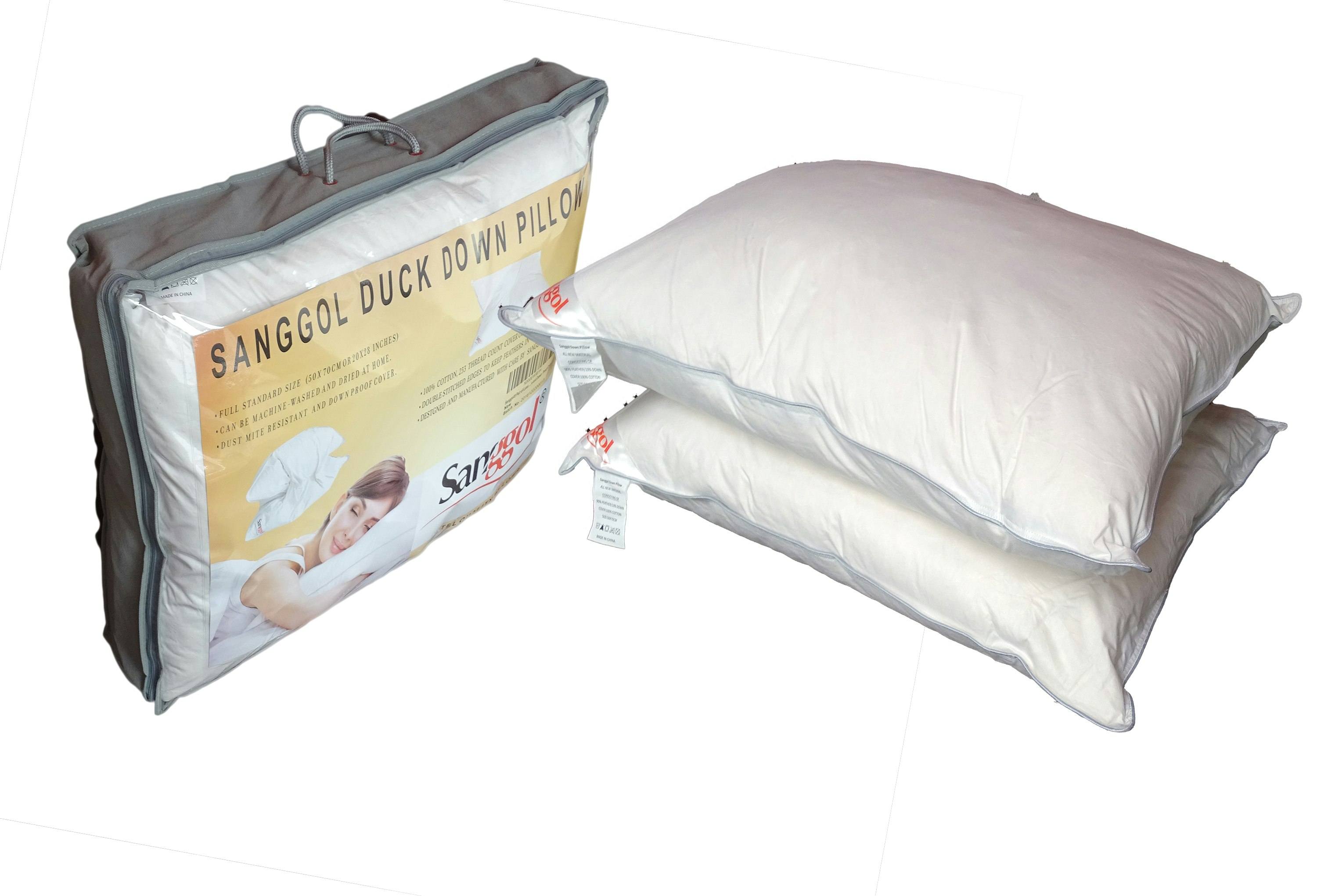 Pair of Duck Feather and Down Pillows