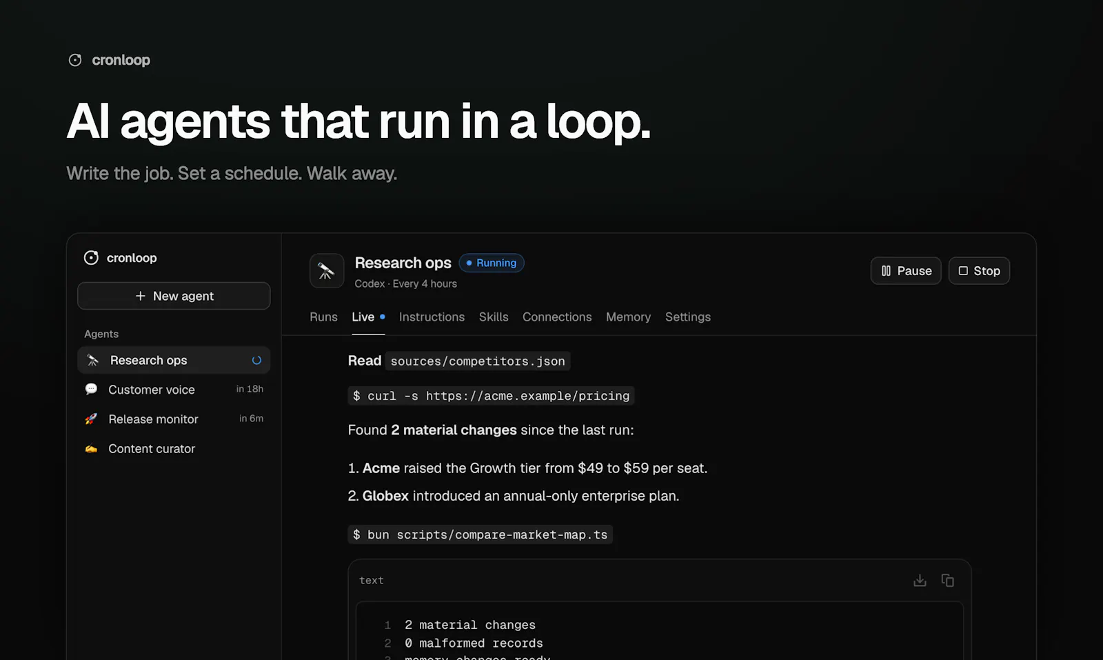 Cronloop AI screenshot 2