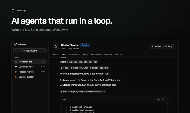 Cronloop AI screenshot 2