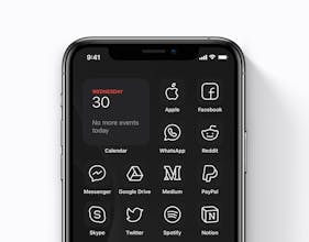 iOS 14 ICONS home screen line icon pack gallery image