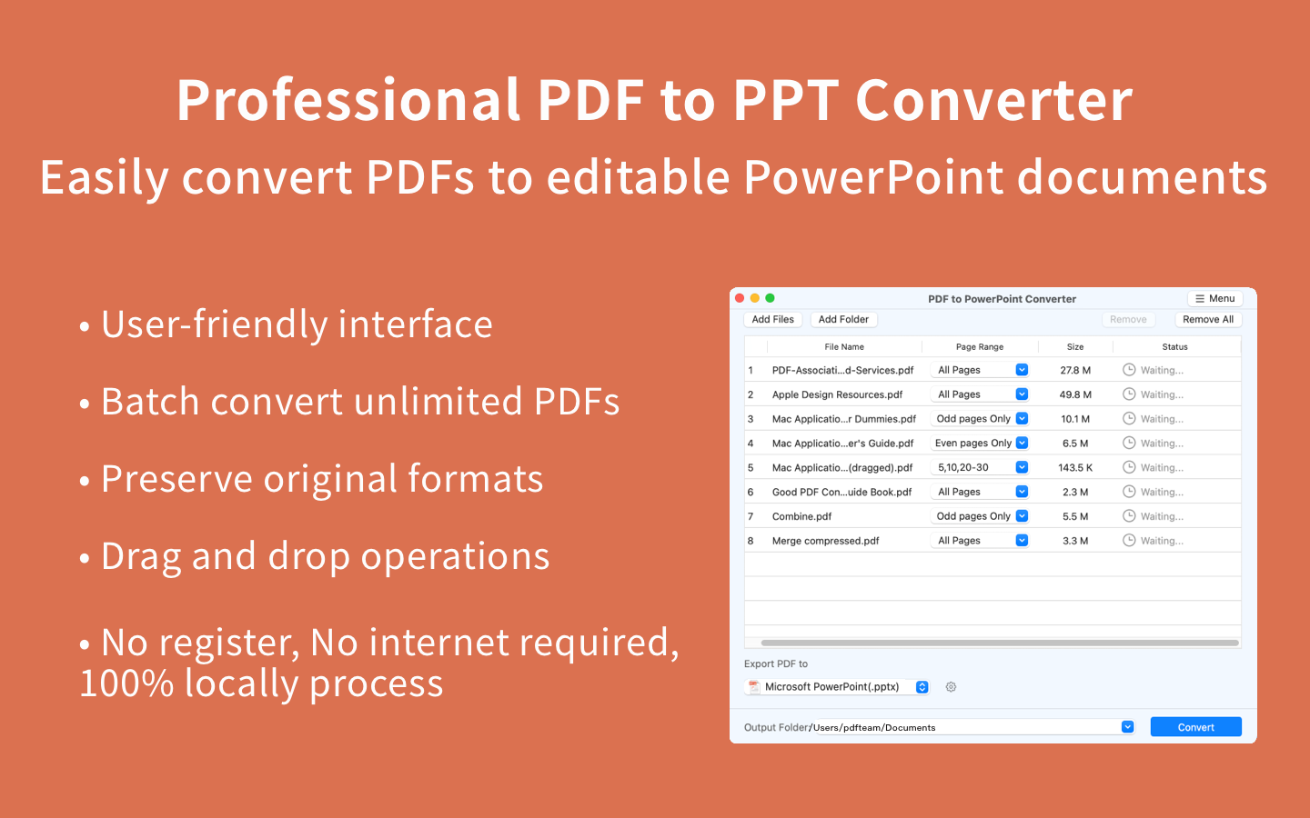 PDF batch veloce a powerpoint - Miglior pdf a ppt, convertitore di uffici media 1