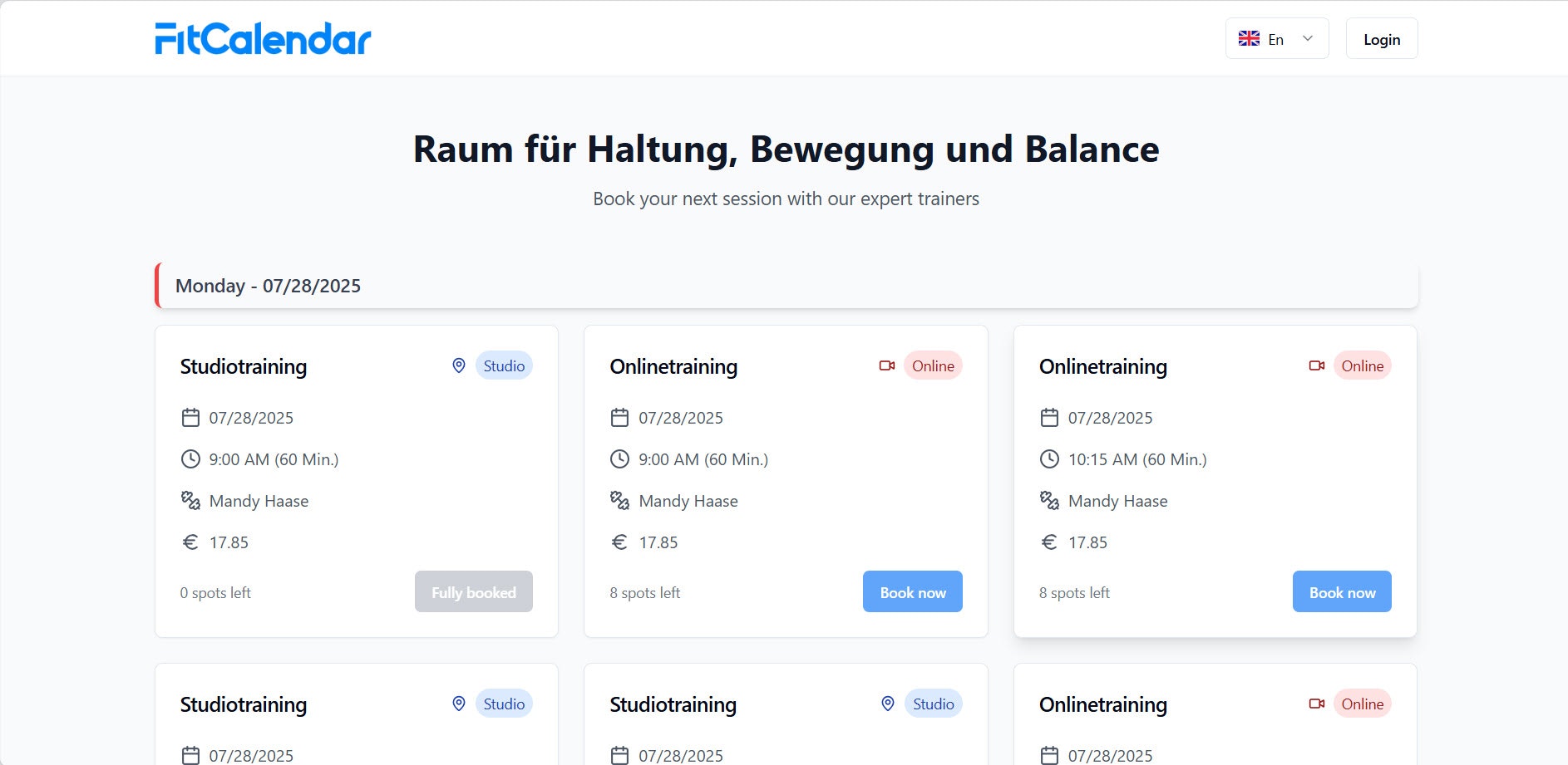 Fitcalendar - Listen Sie Ihre Fitnesskurse in Sekunden lang mit FitCalendar auf Medien 3