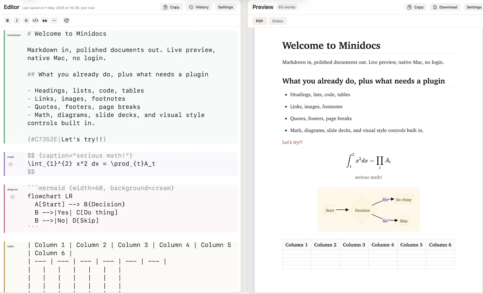 Minidocs screenshot 1
