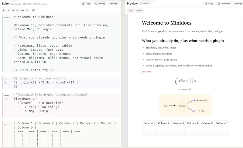 Minidocs screenshot 1
