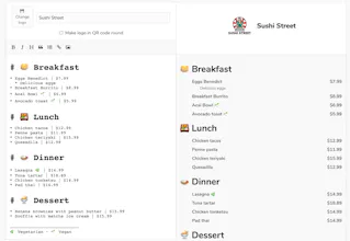 QR Menu Creator gallery image