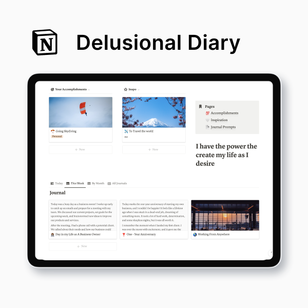 Täuschungstagebuch - Manifestation Journal