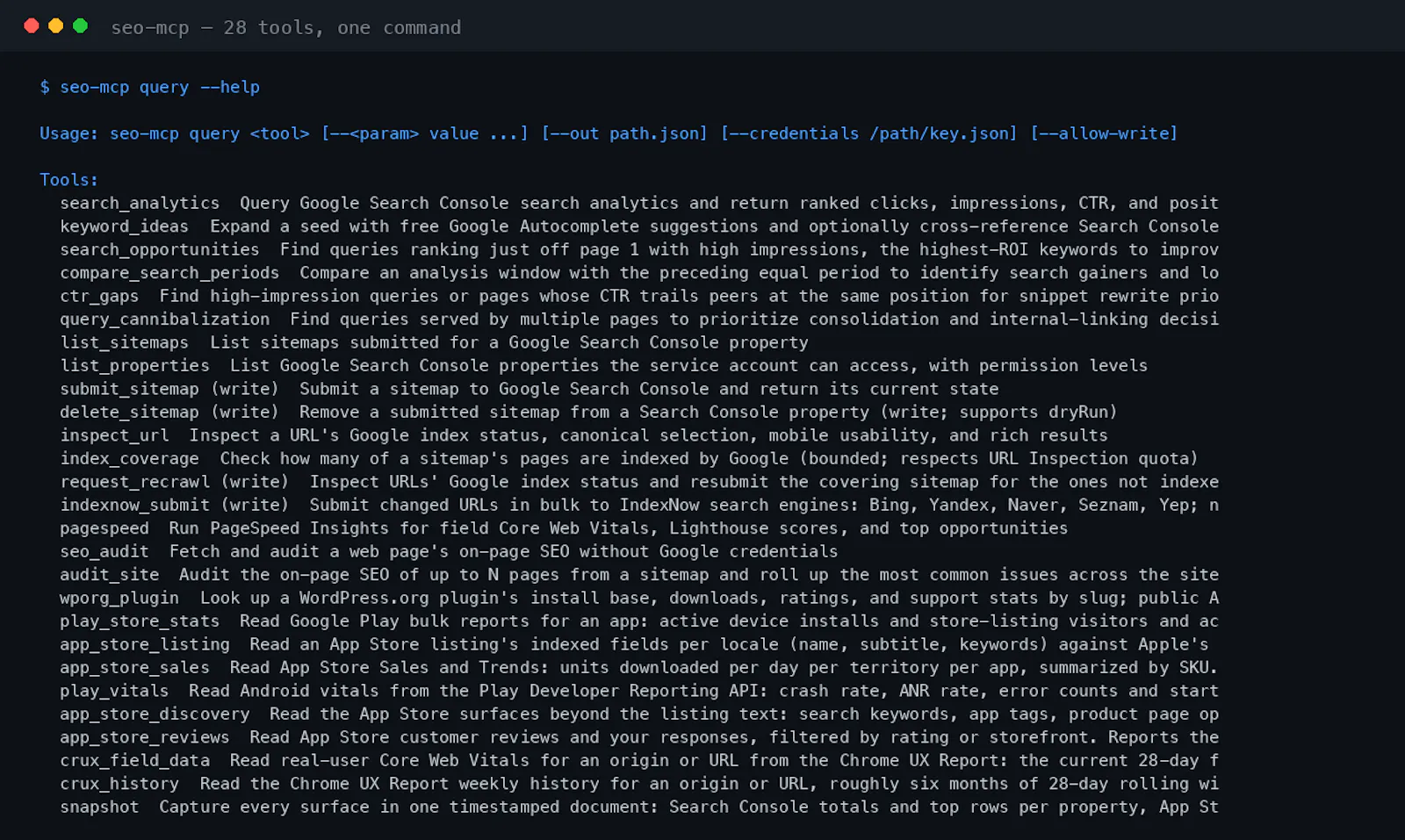 seo-console-mcp screenshot 4