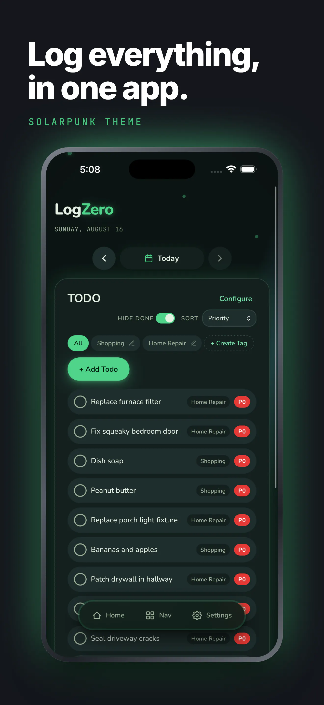 LogZero: Private Life Tracker gallery image