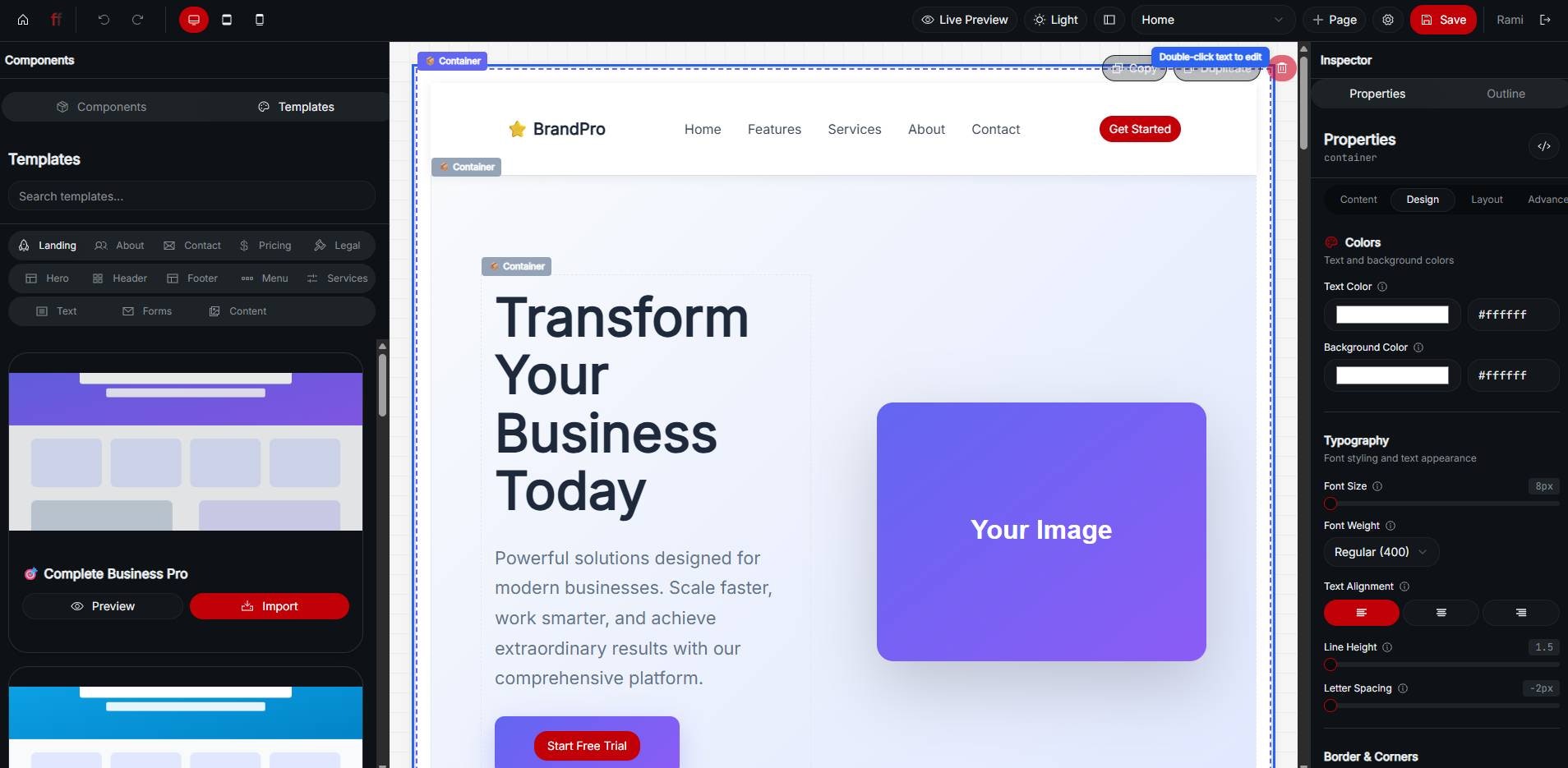 BuildNar – Free Visual Website Builder - Screenshot 3 showing product features and functionality