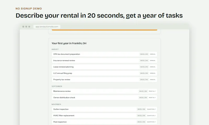 Landautomate screenshot 2