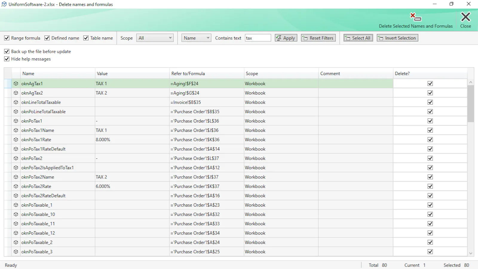 Formula Manager for Excel screenshot 4