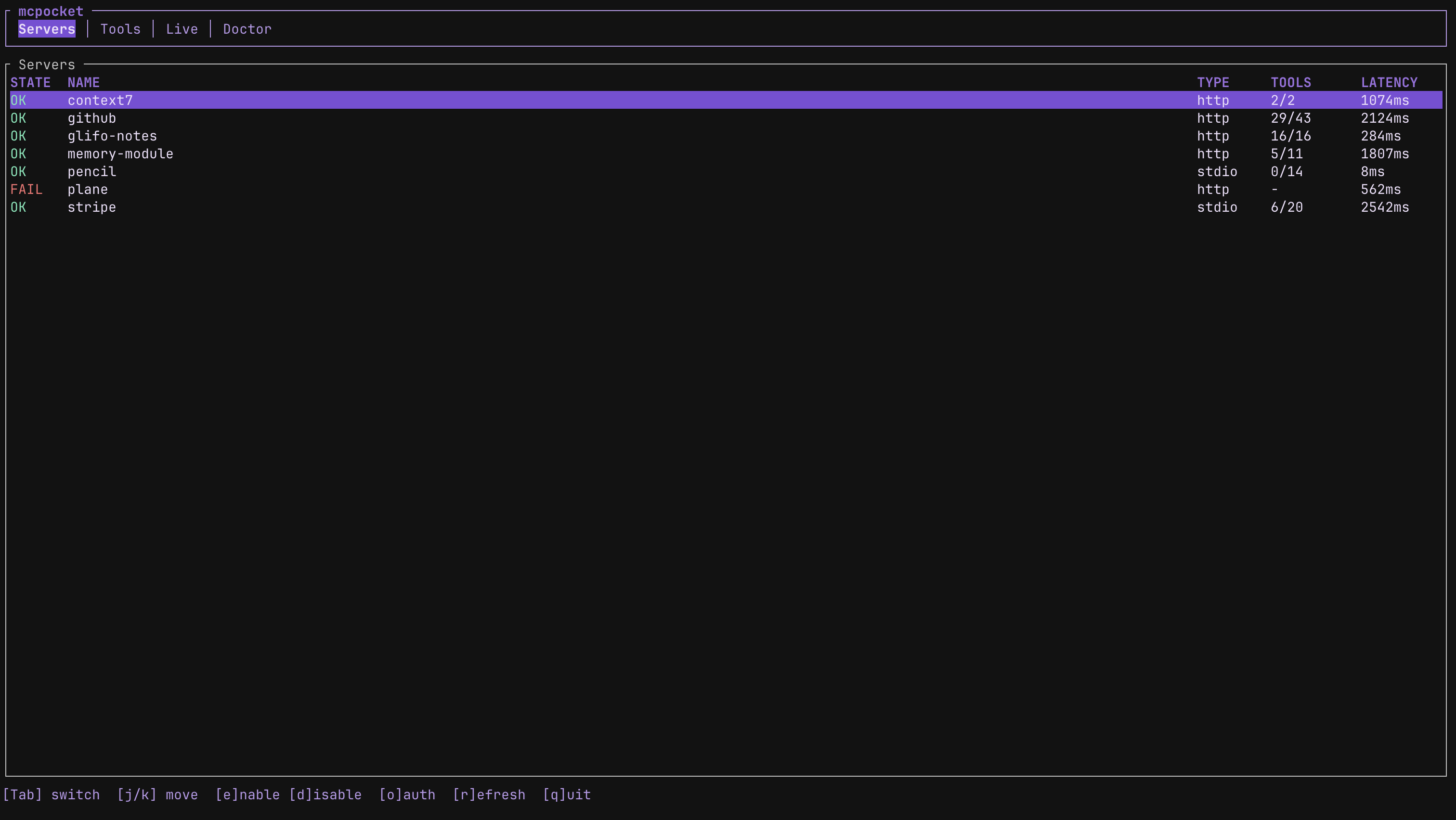 MCPOCKET - Local MCP gateway gallery image