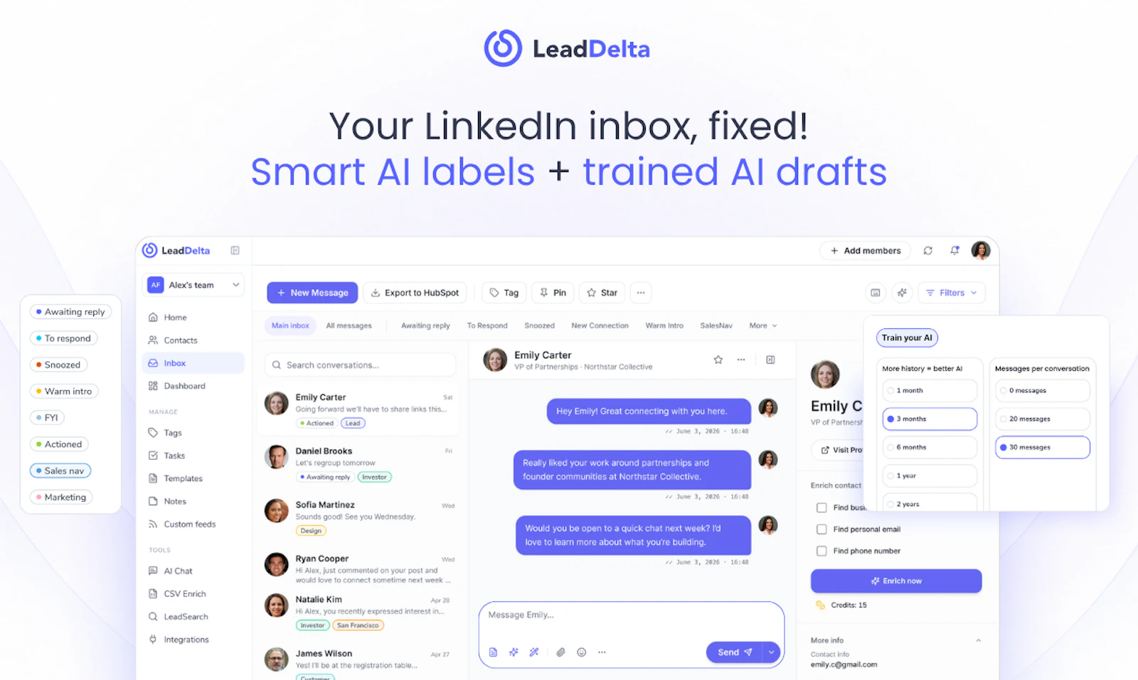 LeadDelta 5.0: AI Warm Intros + AI Inbox screenshot 4