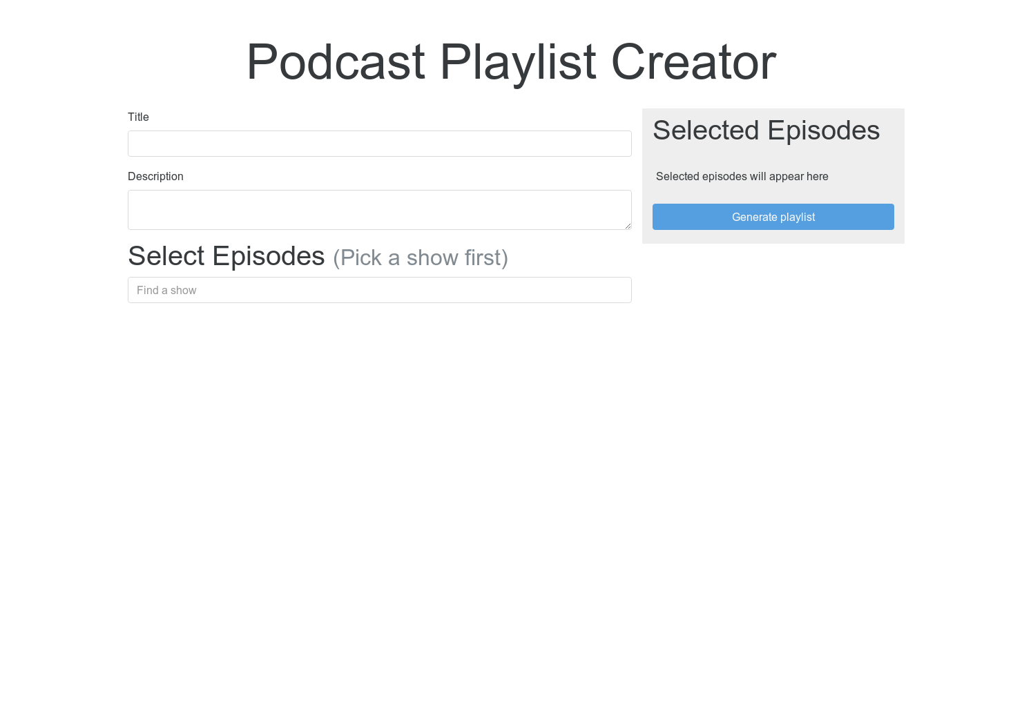 Podcast Playlist Creator gallery image
