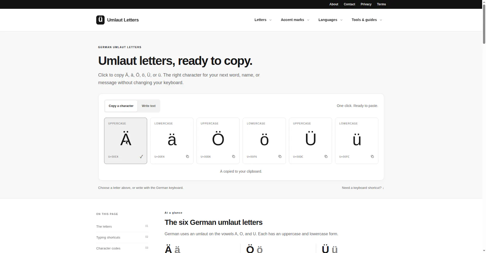 Umlaut Letters screenshot 1