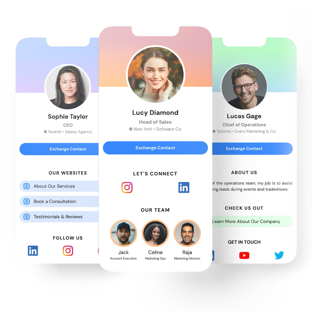 بطاقة الأعمال الرقمية الموجة