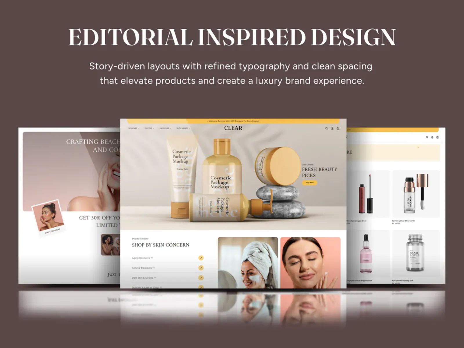 Clear Cosmetic Shopify Theme screenshot 2
