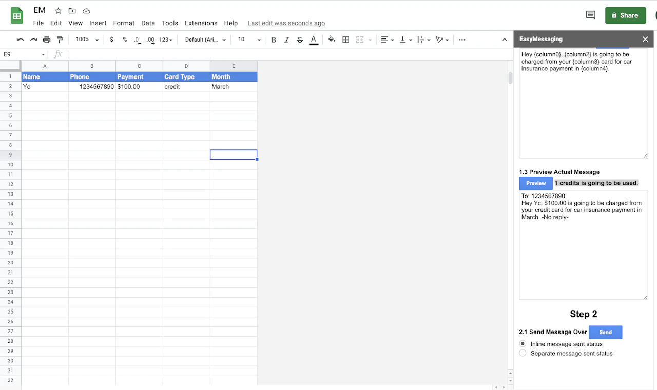 Easy Messaging Sending Customized Message From Google Spreadsheet Made Easy Product Hunt