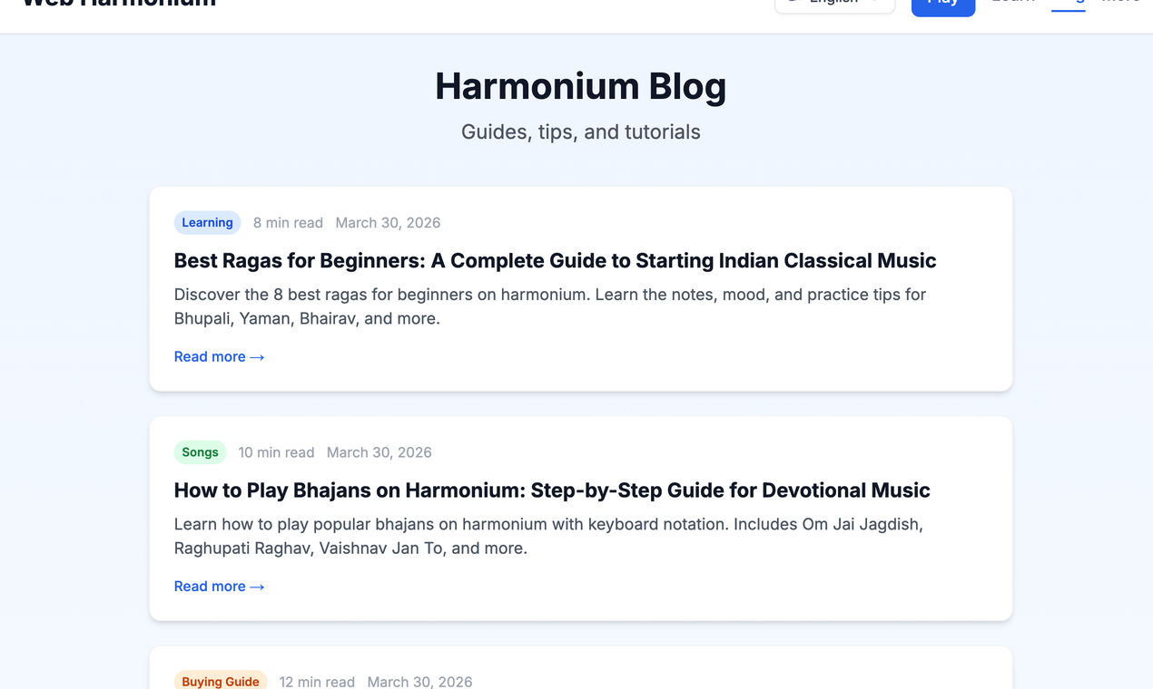 Web Harmonium gallery image