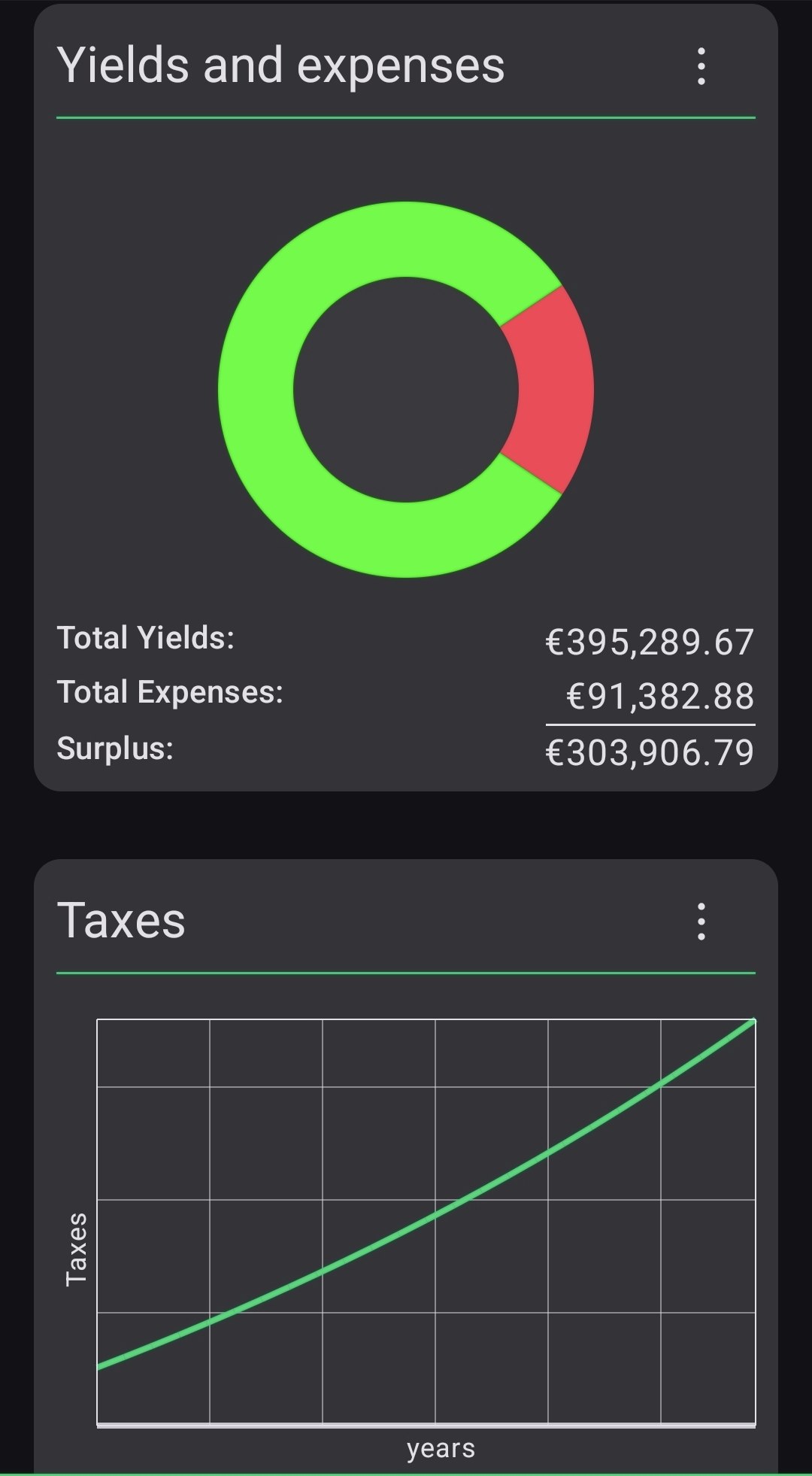 Immoinvest - Real estate calculations  - Main product screenshot demonstrating key features and user interface