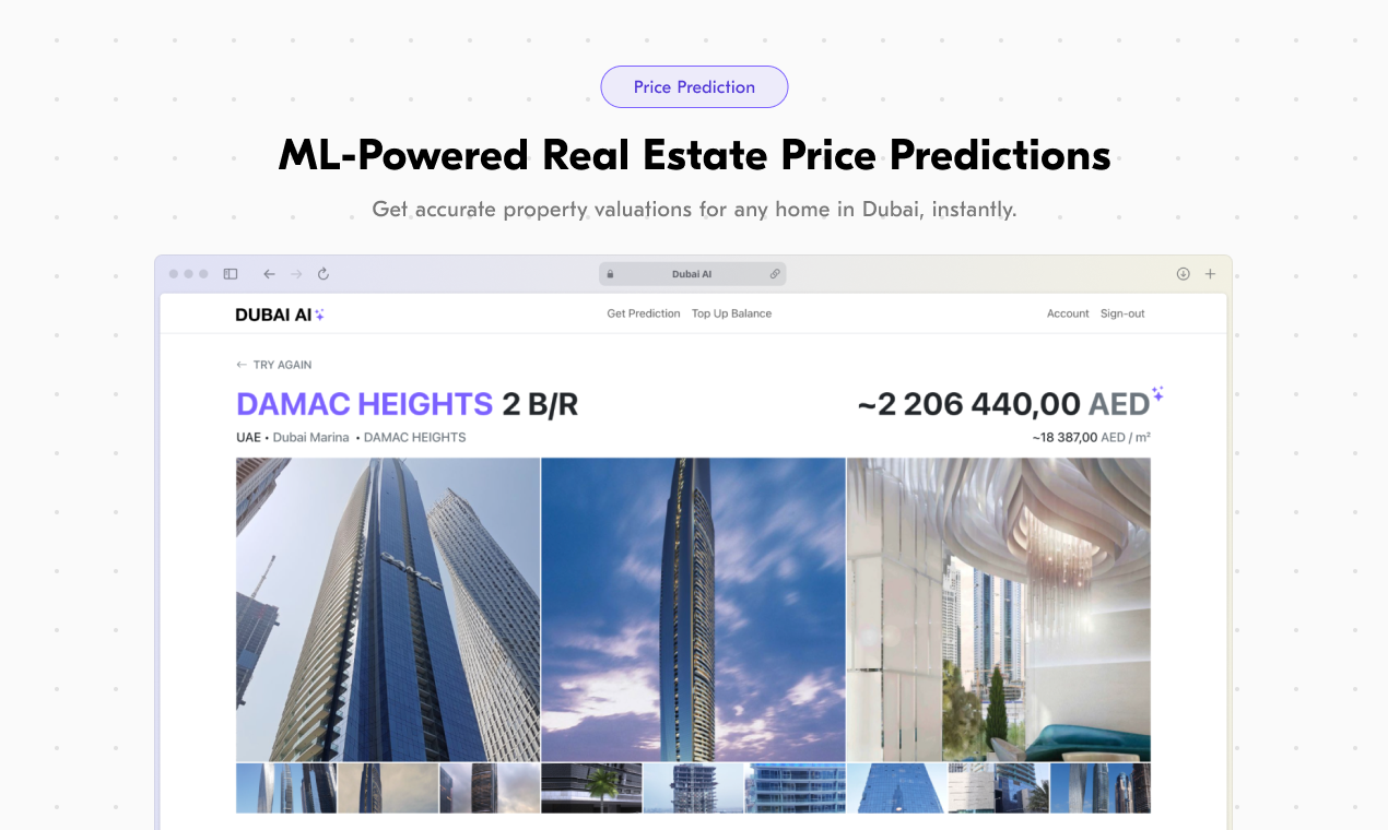 Média Dubaï AI - Outil alimenté par ML pour les prévisions de prix immobiliers de Dubaï 1