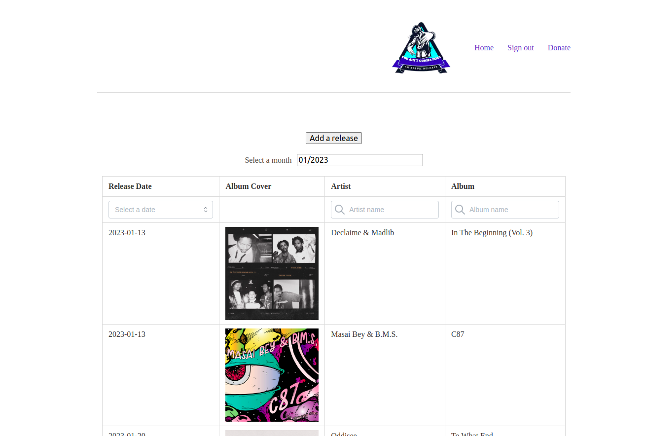 upcomingrapcalendar gallery image