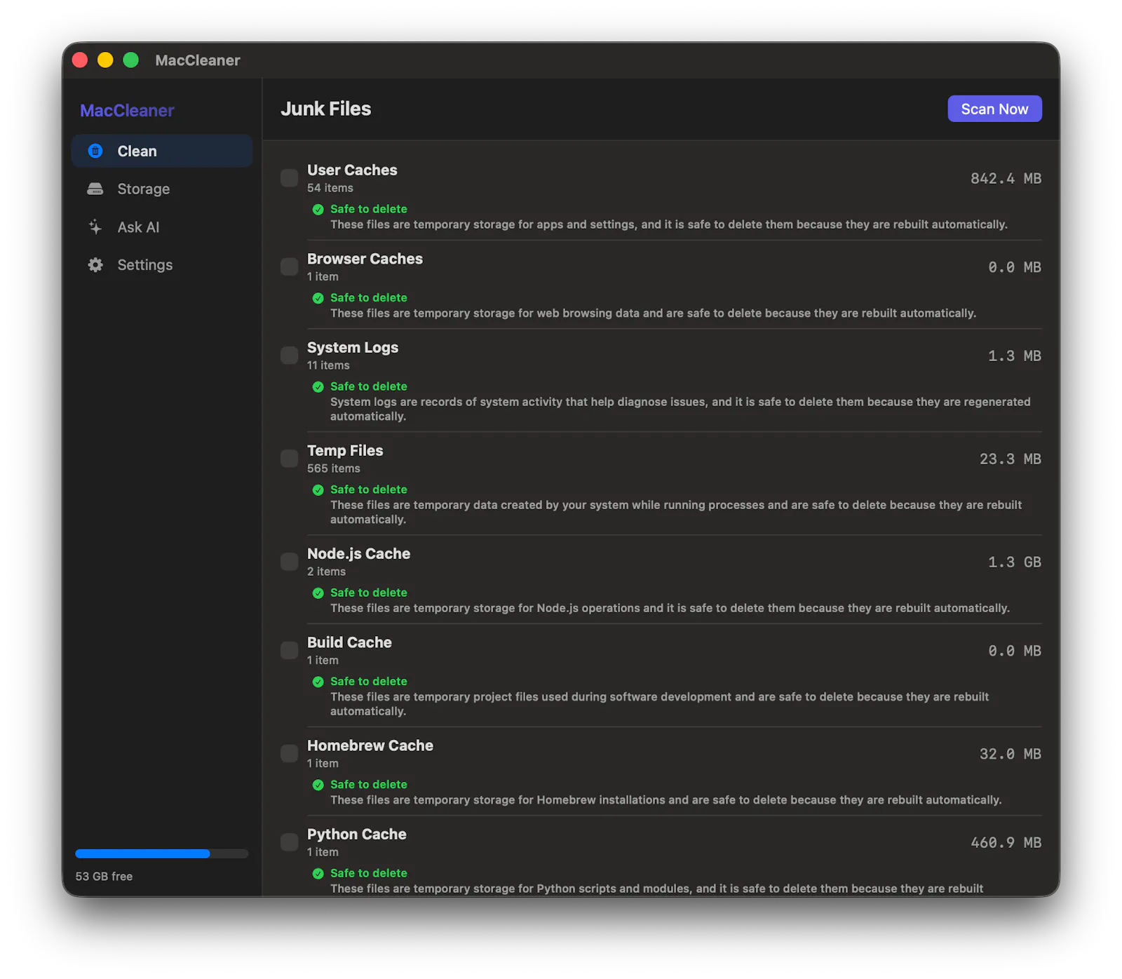MacCleaner screenshot 2