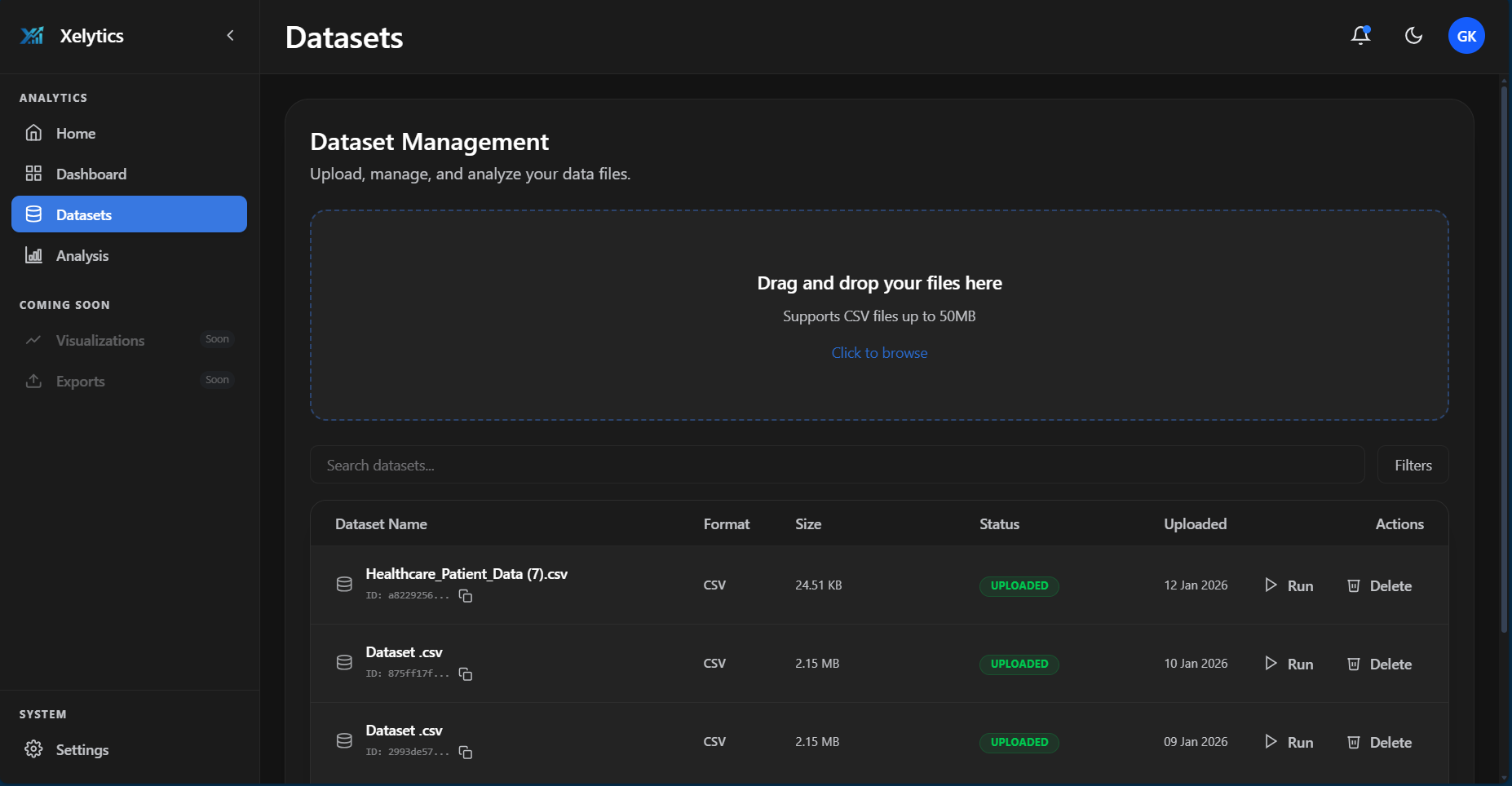 Xelytics - Screenshot 3 showing product features and functionality