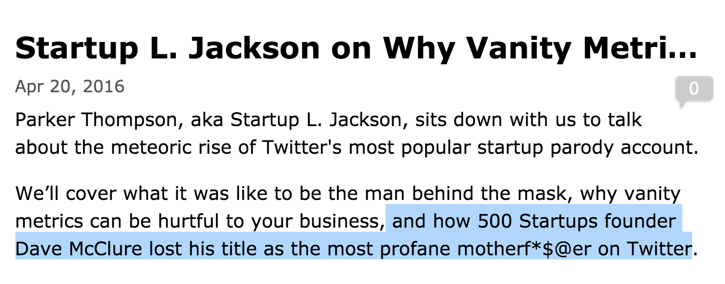 Opt In - Startup L. Jackson on Why Vanity Metrics Suck gallery image