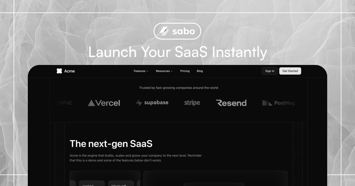 Sabo - Main product screenshot demonstrating key features and user interface