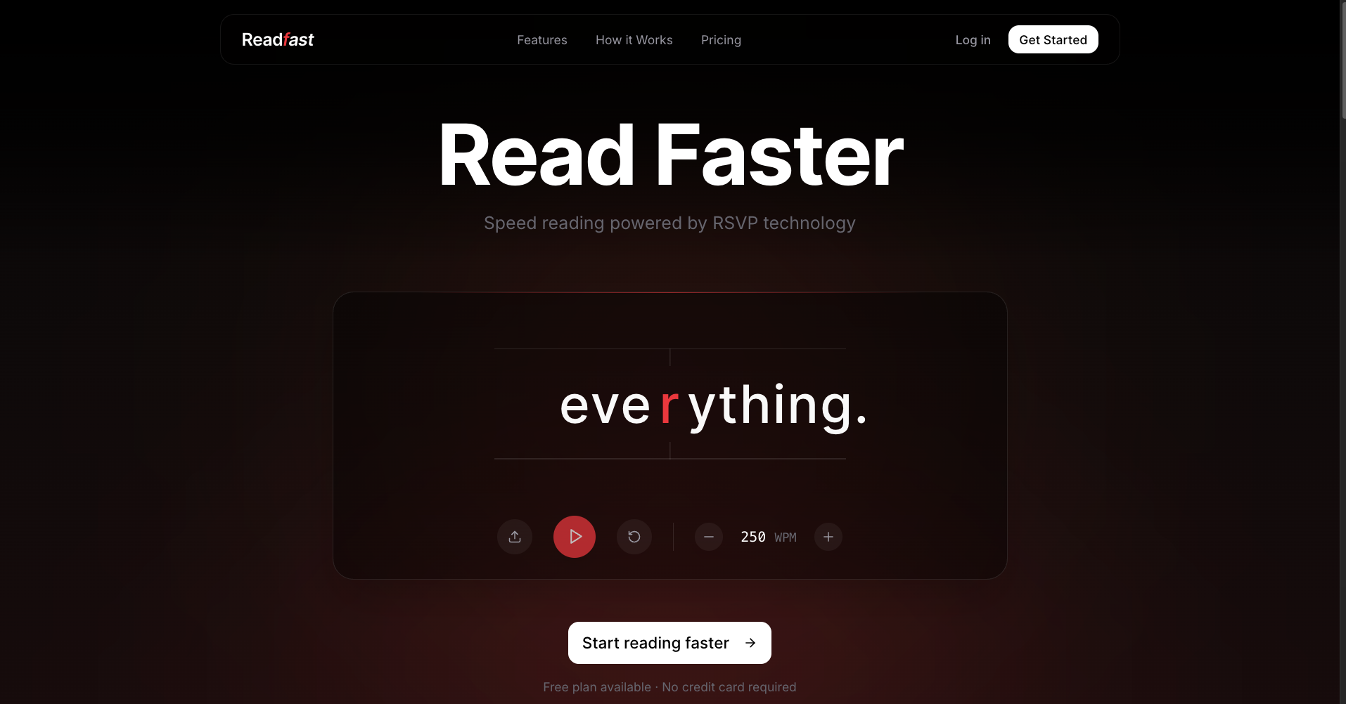 Readfast - Main product screenshot demonstrating key features and user interface