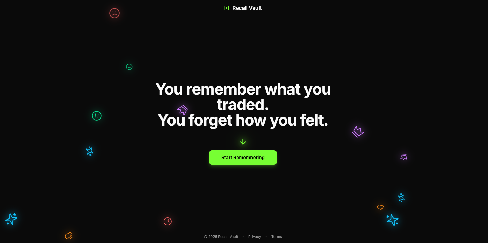 Recall Vault - Main product screenshot demonstrating key features and user interface
