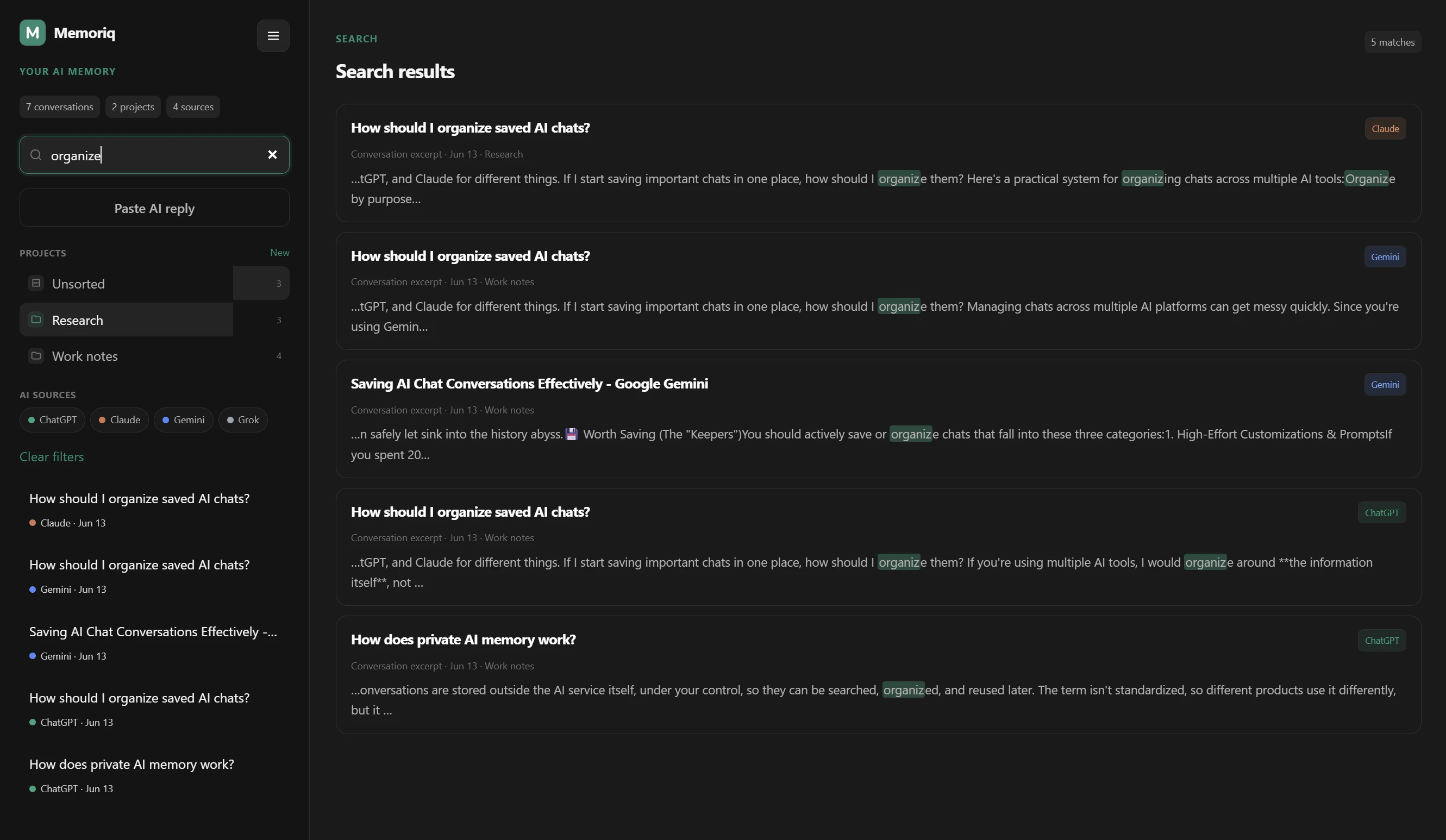 Memoriq screenshot 6