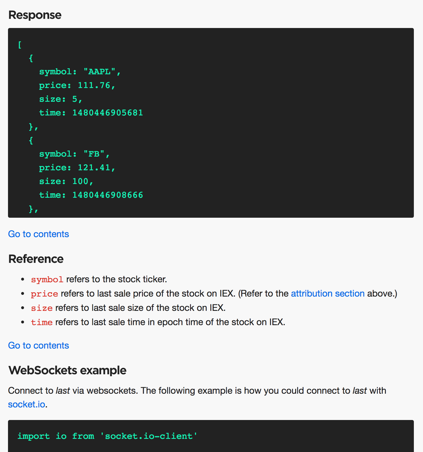 IEX API 1.0 gallery image