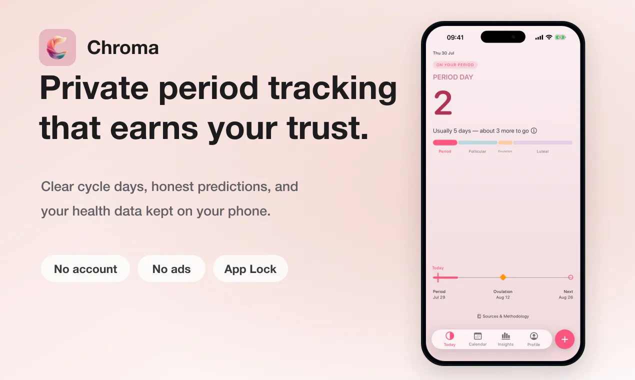 Chroma Cycle: Period Tracker gallery image
