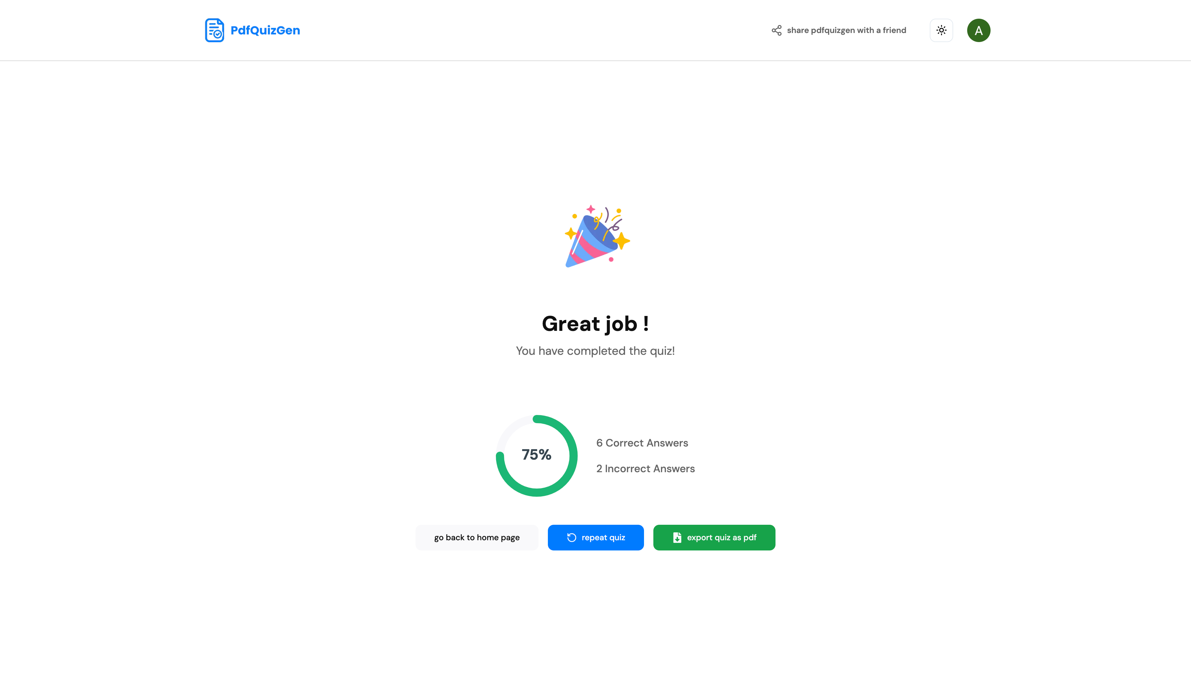 Média pdfquizgen - Générez des quiz en quelques secondes à partir de PDF ou de texte avec AI 2