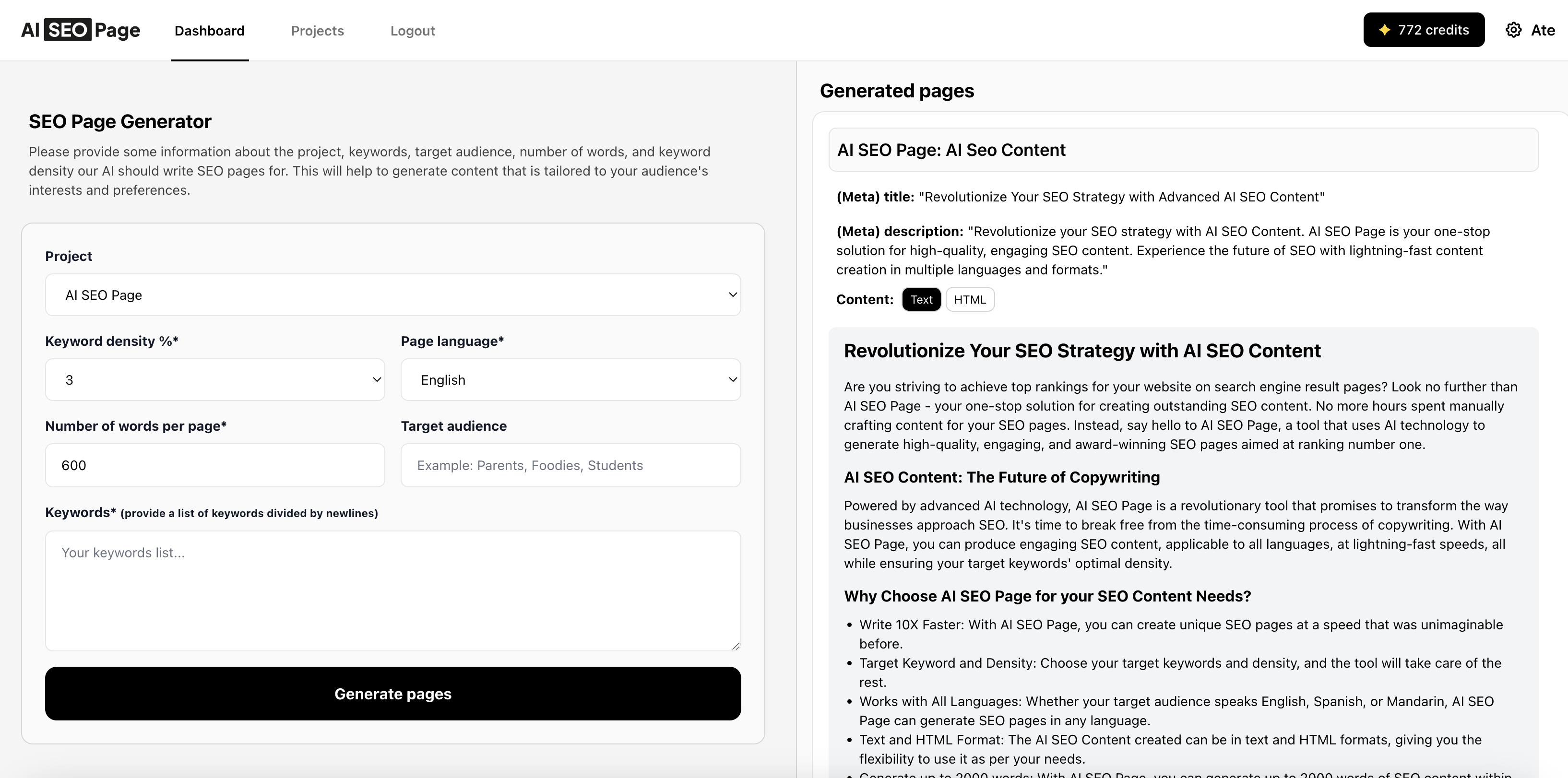 Ai seo pagina - Maak magische SEO -pagina's binnen enkele seconden media 3