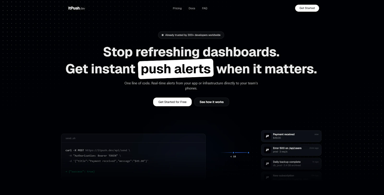 Itpush.dev screenshot 2