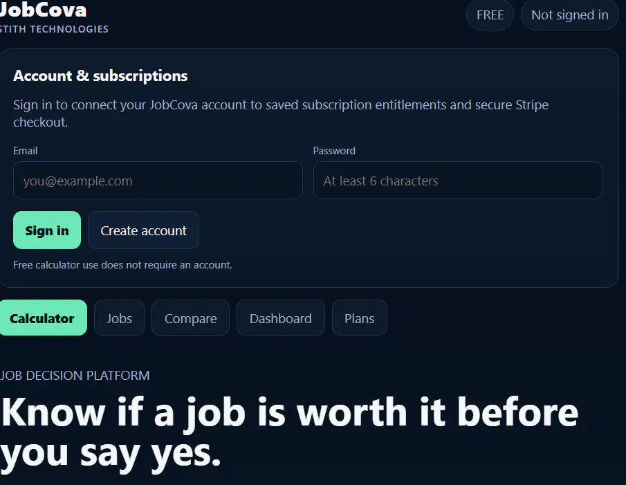 JobCova — Job Decision Platform gallery image