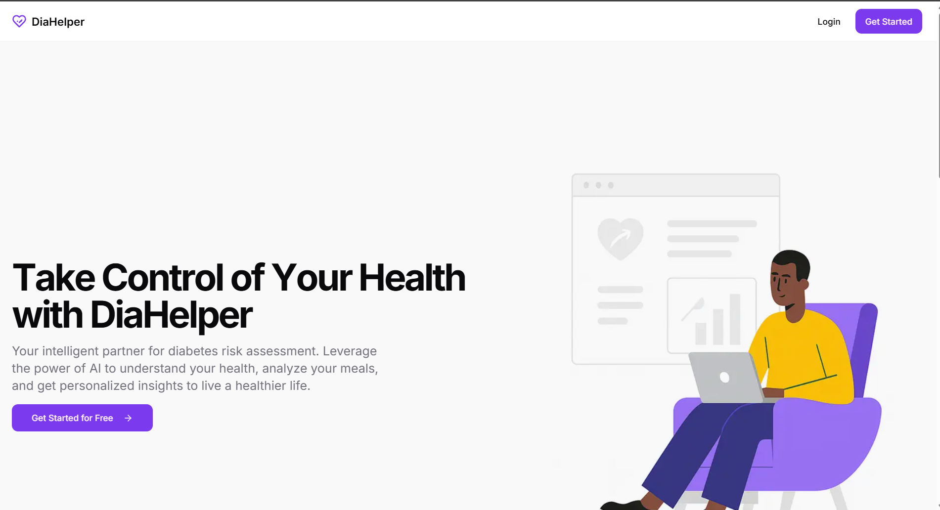 Diahelper - Traccia, prevedi e gestisci il rischio di diabete con AI media 1