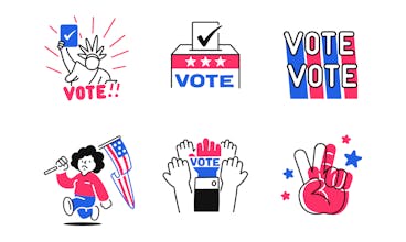 185 Open Source Icons - US Election gallery image