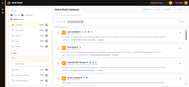 Blumepress Global Search screenshot 3