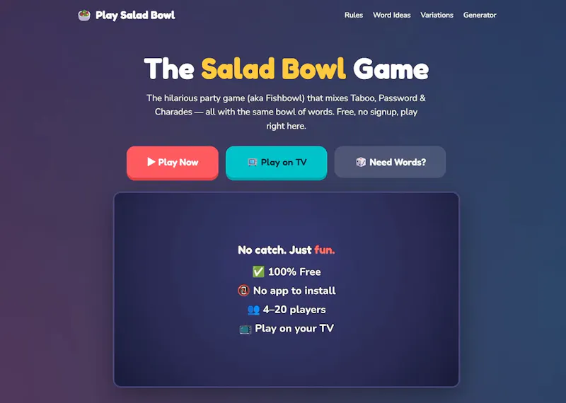 Salad Bowl Game screenshot 1
