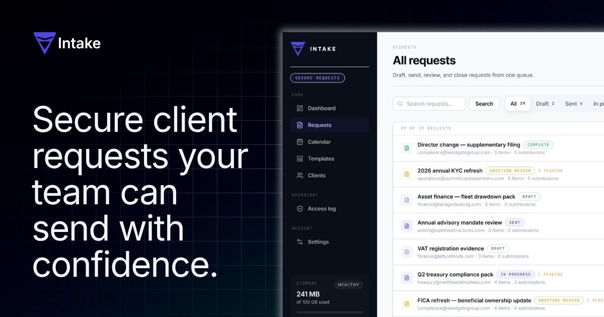 Intake gallery image
